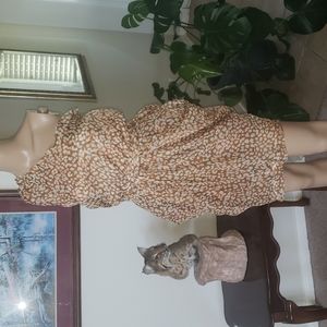 Costa Blanca xs abstract floral one shoulder chiffon elastic tie waist r…